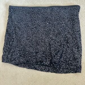 Express Sparkling Black Mini Skirt